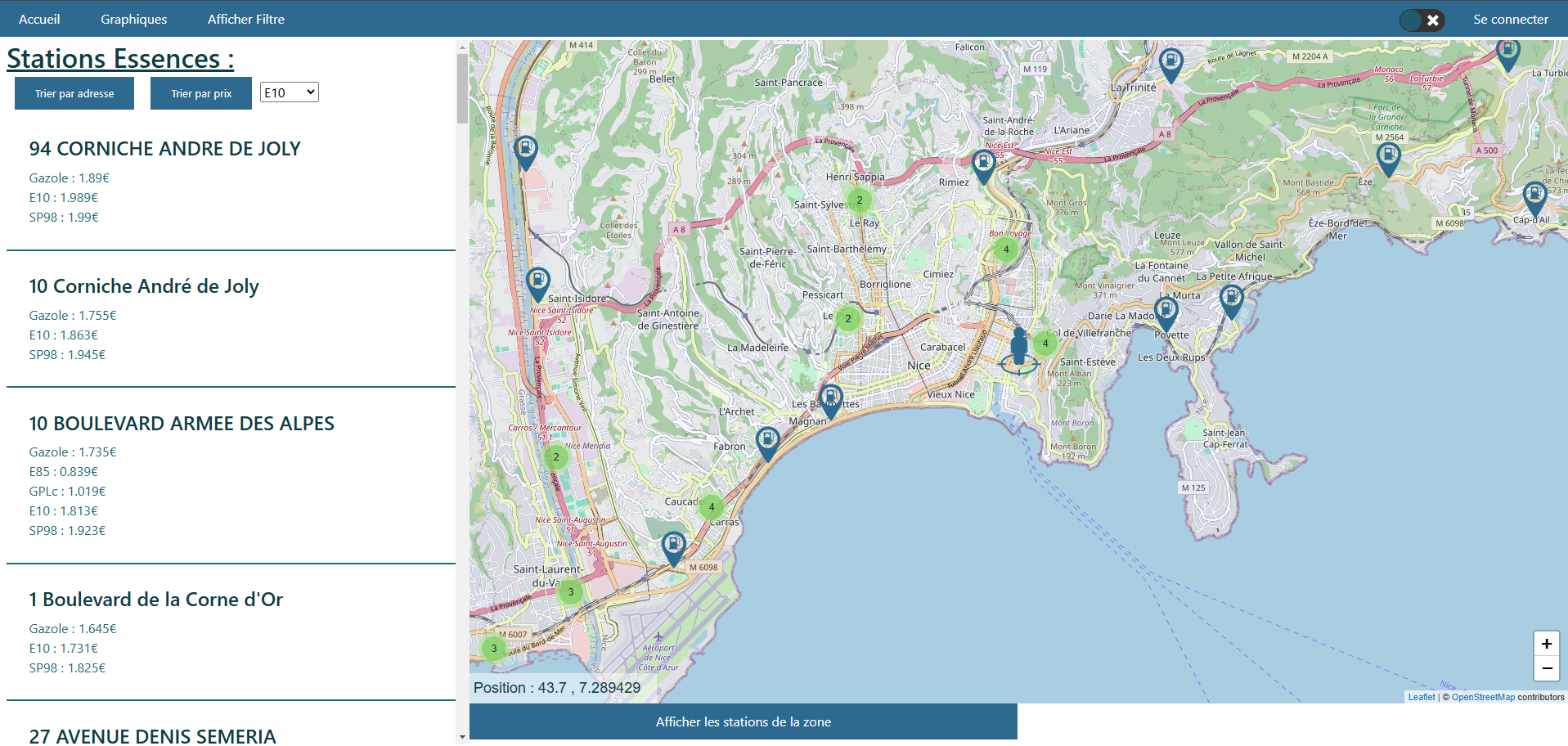 Petrol station locator